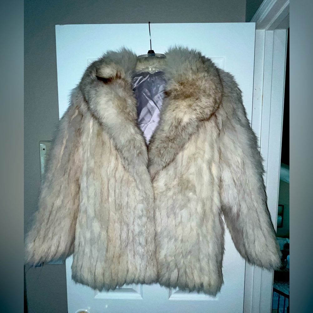 Silver Fox Coat, size small
